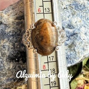 Tiger’s Eye silver gem ring